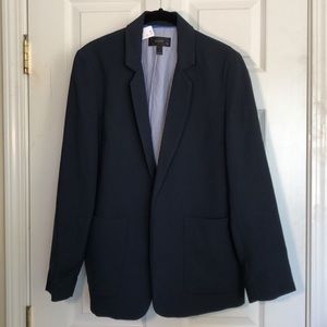 J crew open front blazer navy